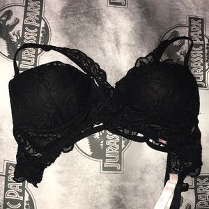 pink push up lace bra